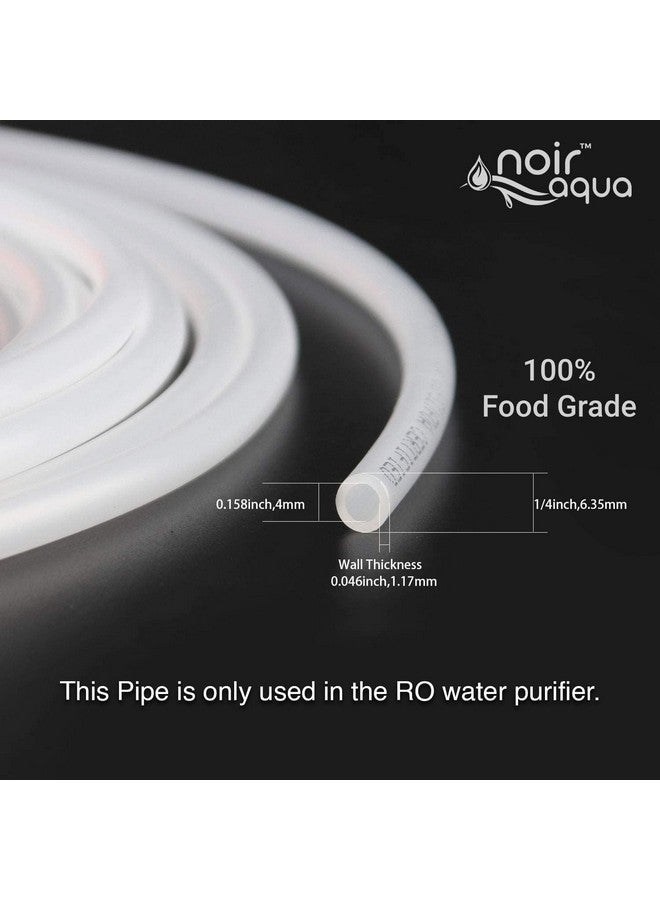 Noir Aqua منقي مياه نوير أكوا RO أنبوب RO Virgin بطول 5 متر أبيض، 5 متر أزرق، حجم 1/4 بوصة كوع QC، موصل مستقيم، 1 قاطع أنابيب - حجم 1/4 بوصة. - Image 4
