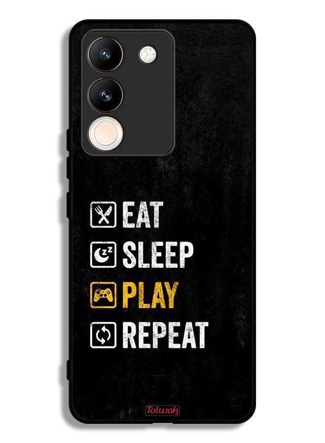 Tolwak vivo V29e Protective Case Cover Eat Sleep Play Repeat - Image 1