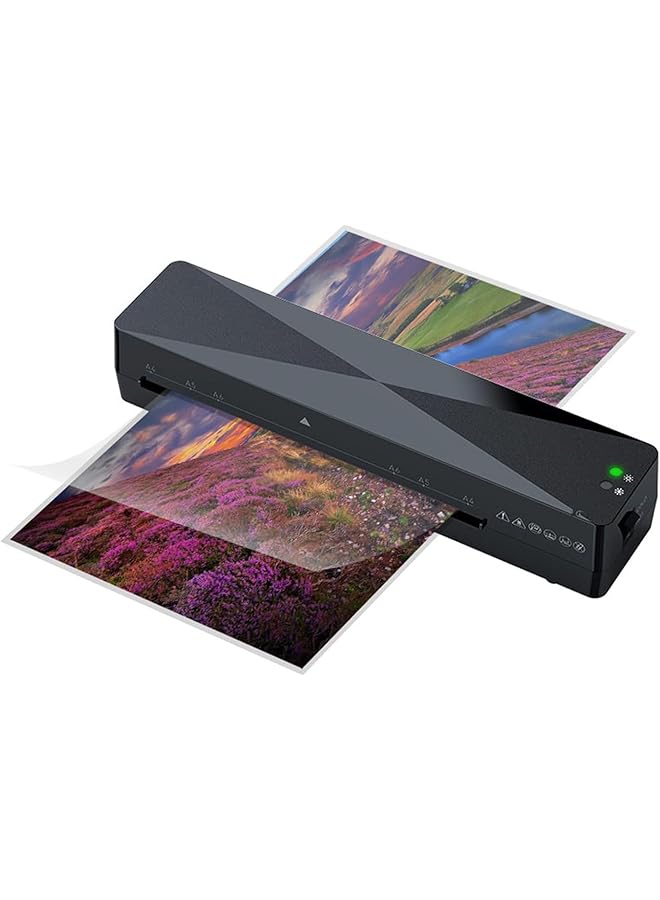 erorex A4 Laminator Hot And Cold Machine Desktop Portable Laminator With 15 Pcs A4 A5 A6 Laminating Pouches Abs Control Film Removal 2 3Min Warm Up For Home Office Schoo Black 332 * 91 * 66Mm  - Image 1