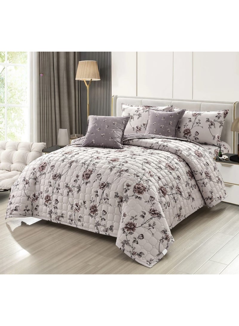 Moon Compressed floral quilt set, 6 pieces, size 250 * 230 cm - Image 1