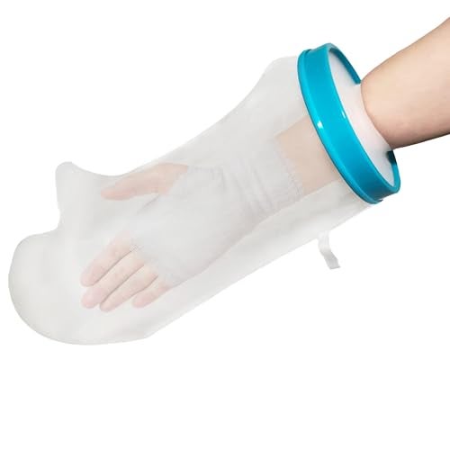 Tideshake 100% Waterproof Cast Covers for Shower Arm Adult, Reusable Half Arm Cast Protector, Cast Bag, Cast Sleeve - Watertight Protection for Wound Hands, Fingers, Wrists, Arms - Image 1