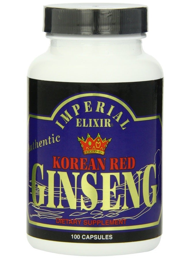 Imperial Elixir , Korean Red Ginseng, 600 mg, 100 Capsules - Image 1