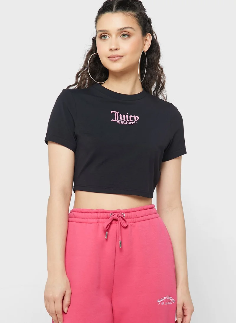 Juicy Couture Logo Crop T-Shirt