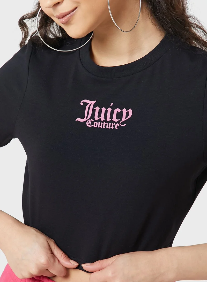 Juicy Couture Logo Crop T-Shirt