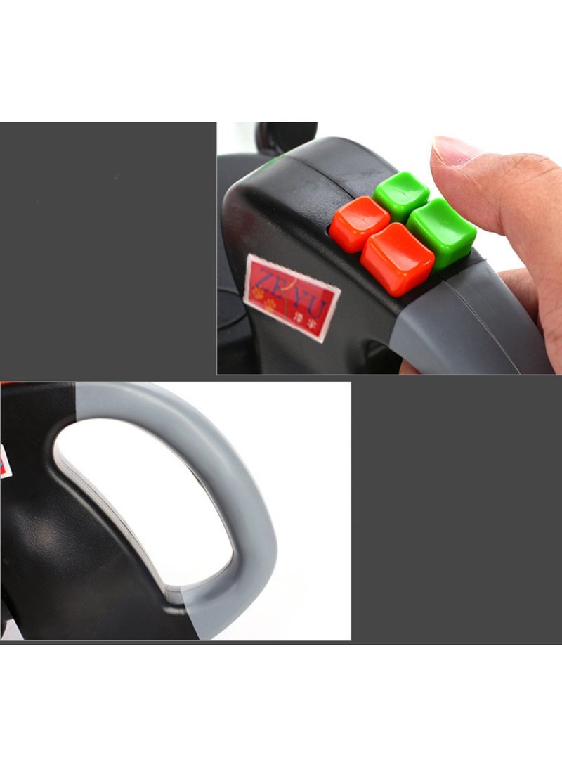 مقود عاكس قابل للسحب للحيوانات الأليفة مزود بقفل مزدوج للكوابح رمادي/أسود 22 x 10سم - Image 3