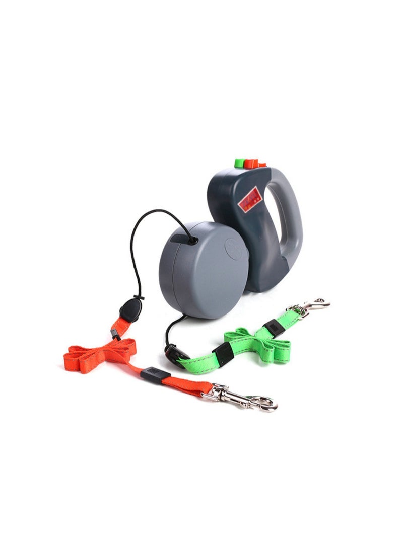 مقود عاكس قابل للسحب للحيوانات الأليفة مزود بقفل مزدوج للكوابح رمادي/أسود 22 x 10سم - Image 4