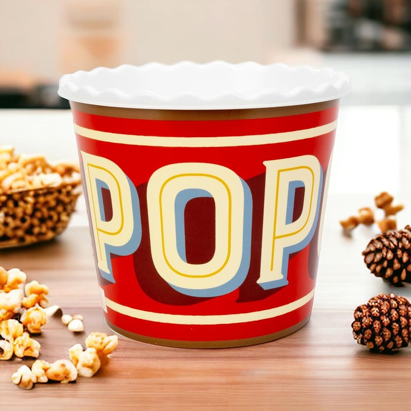 ONONEXPRESS Modern Style Reusable Plastic Popcorn BoxPopcorn ContainersPopcorn Bowls Set for Movie Theater Night  BPA Free  4 Pack  75 oz Popcorn Mix B - Image 5