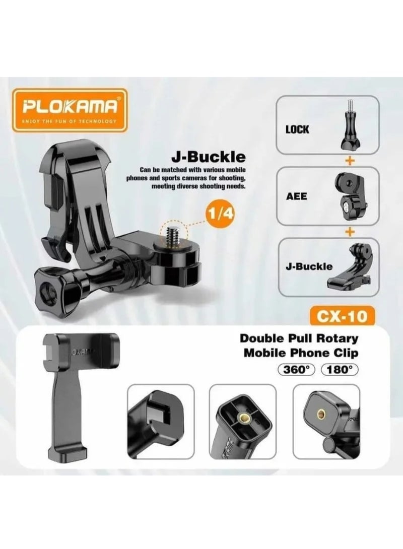 بلوكاما حامل صدر لتثبيت كاميرا الأكشن والموبايل PLOKAMA CX-10 - Image 2
