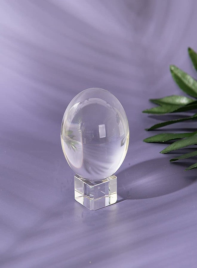 LONGWIN 50mm(2 inch) K9 Photography Solid Crystal Glass Ball Sphere with Free Stand Suncatcher (Clear) - Image 3
