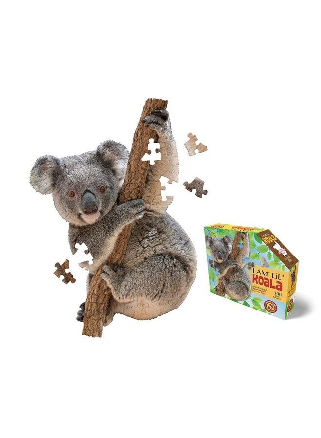 Madd Capp Lil' Koala 100 Piece Jigsaw Puzzle For Ages 5+ 4020 Unique Animal Shaped Border Poster Size When Completed Oversized Puzzle Pieces For Easy Handling Includes Educational Fun Facts - Image 5