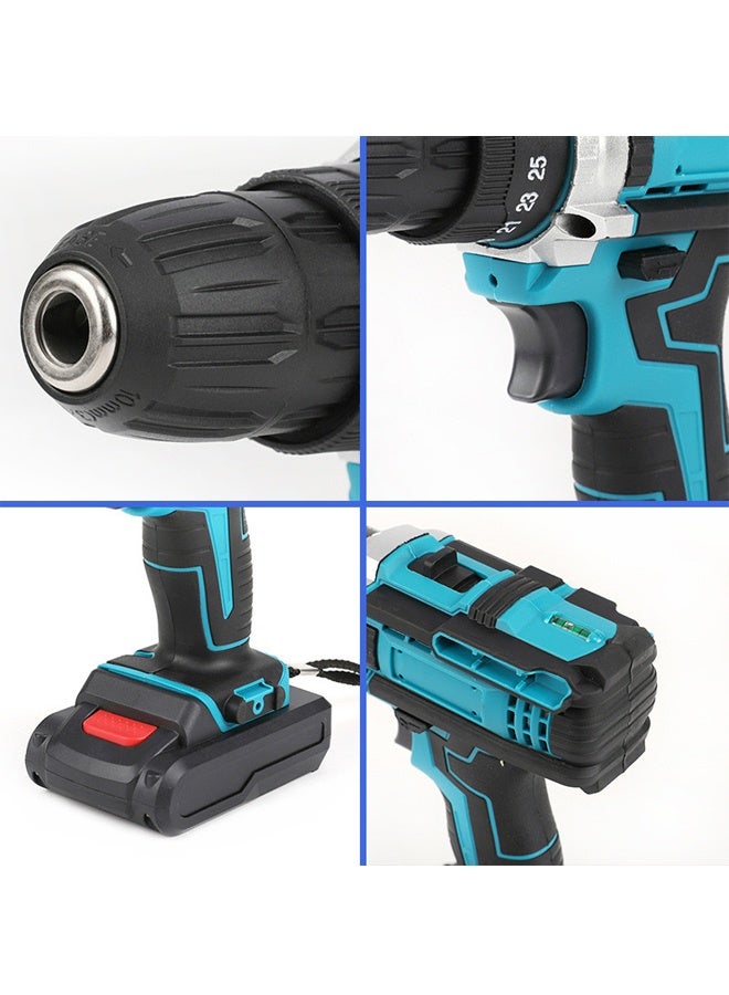 هومستر الحفرة اللاسلكية مع البطارية والشاحن ، وحفرة الطاقة الكهربائية 20 فولت مع تشاك بلا مفتاح 3/8 " ، وإعدادات عزم الدوران 25 + 3 ووضع التأثير للحفر والتمسير وتحسين المنزل - Image 5