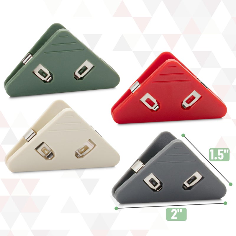 Mr. Pen- Corner Paper Clips  20Pack  4 Colors  Triangular File Corner Clip  Corner Clips For Paper  Triangle Paper Clips  Triangular Transparent File Corner Clip  Triangular Round Edge Document Clips - Image 5
