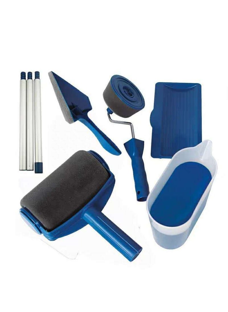 MIXDE 6Pcs Wall Painting Handle Tool With Paint Runner Brush,Wall Printing Brush,3 Extension Poles，Paint Roller Set, - Image 1