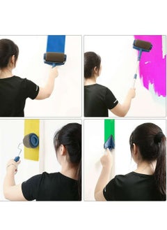 MIXDE 6Pcs Wall Painting Handle Tool With Paint Runner Brush,Wall Printing Brush,3 Extension Poles，Paint Roller Set,  - Image 2