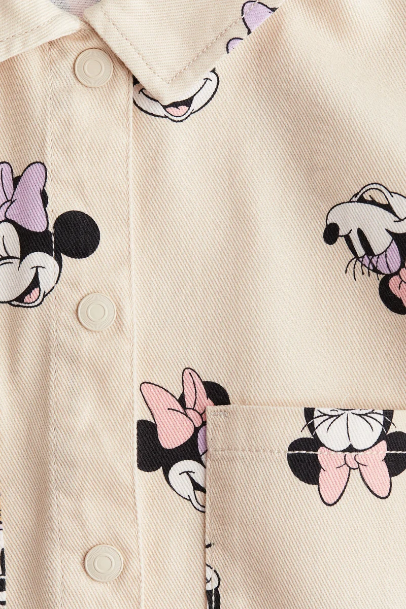 اتش اند ام جاكيت من التويل مزيّن بطبعة