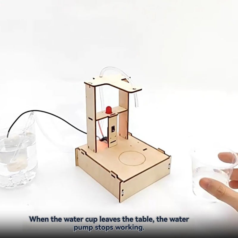 DIY Wooden Infrared Sensor Water Dispenser Model Science Experiment Kit - Image 4