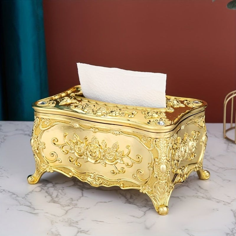 A Retro European Style Silvery White Acrylic Tissue Box Cover For Home Office Bathroom Bedroom Decoration Space Saving Organization - Image 5