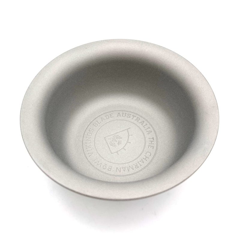 Vikings Blade Luxury Shaving Soap Bowl Sandblasted Steel for Fast Thick Lather Unbreakable Tactile Texture Great for Standard Sized Pucks  Soaps The Chairman 3 Diameter