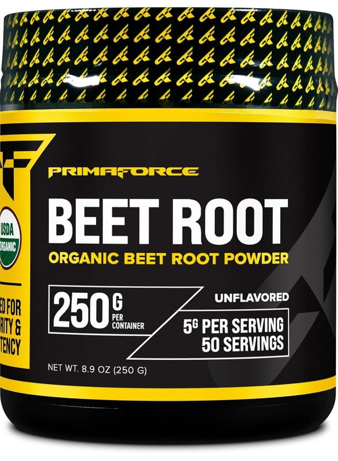 Primaforce Organic Beet Root Powder (250g) Unflavored - Natural Source of Antioxidants and Nutrients - Image 1