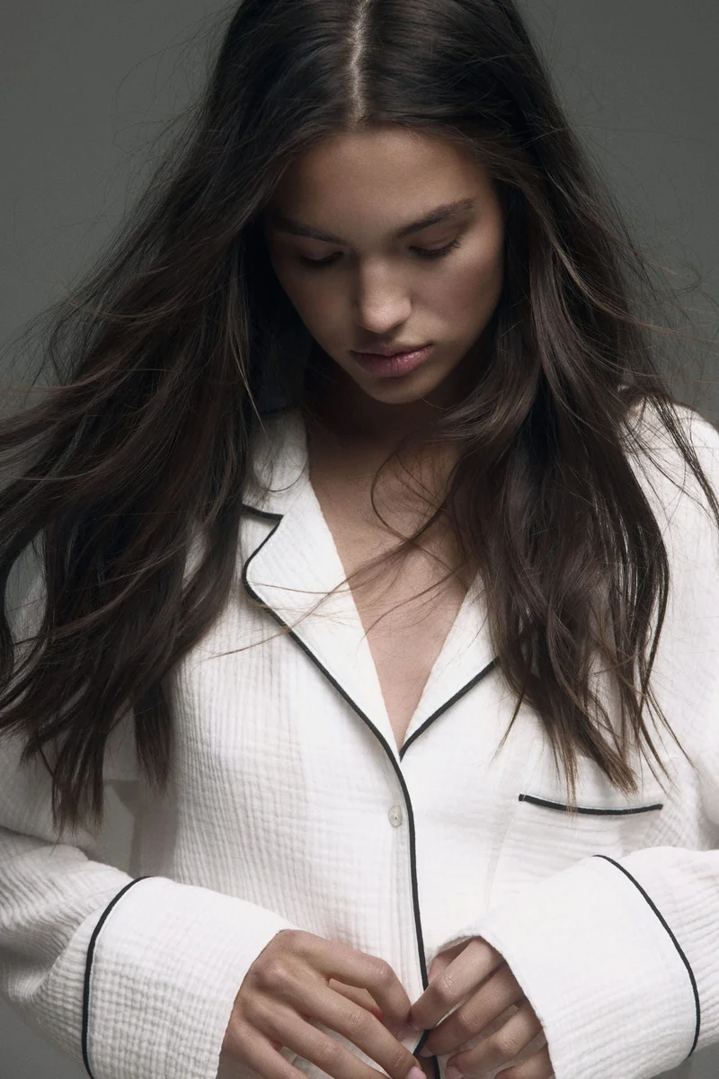 اتش اند ام بيجاما موسلين من القطن