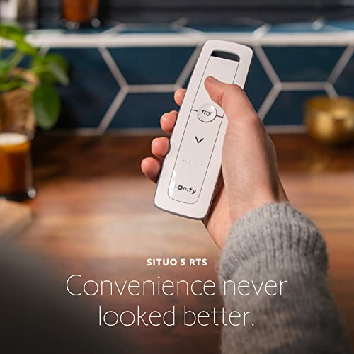 Somfy Situo 5 Pure Remote - RTS Control for Up to 5 Motorized Shades or Groups - Compatible with RTS Motors, Blinds, Shades - Not Compatible with Zigbee, Z-Wave, Wi-Fi - Warm Pure Tone 1870575 - Image 2