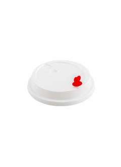 Restaurantware Restaurantware-Coffee Cup Lids Only For 8, 12, 16 and 20 oz Cups 500 Pack Of Disposable White Hot Cup Lids Leakproof Plastic Drink Covers Elevated Spout Air Flow Vent For Latte Espresso Beverages  - Image 1