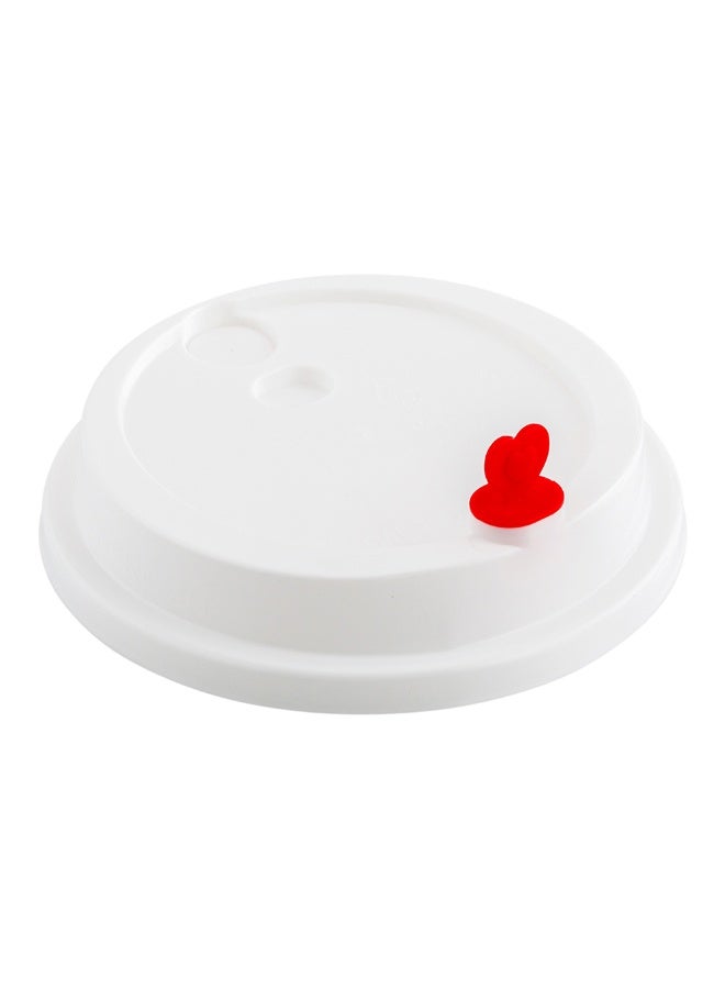 Restaurantware Coffee Cup Lids Only For 8, 12, 16 and 20 oz Cups 500 Pack Of Disposable White Hot Cup Lids Leakproof Plastic Drink Covers Elevated Spout Air Flow Vent For Latte Espresso Beverages  - Image 1