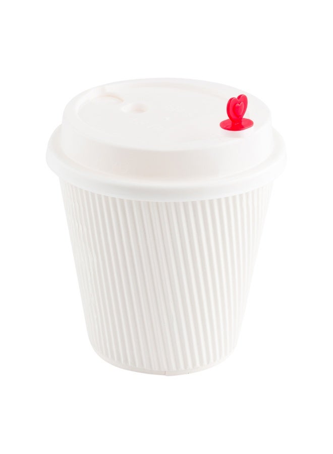 Restaurantware Coffee Cup Lids Only For 8, 12, 16 and 20 oz Cups 500 Pack Of Disposable White Hot Cup Lids Leakproof Plastic Drink Covers Elevated Spout Air Flow Vent For Latte Espresso Beverages  - Image 2