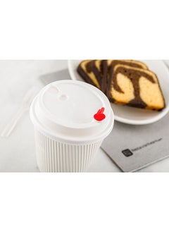 Restaurantware Restaurantware-Coffee Cup Lids Only For 8, 12, 16 and 20 oz Cups 500 Pack Of Disposable White Hot Cup Lids Leakproof Plastic Drink Covers Elevated Spout Air Flow Vent For Latte Espresso Beverages  - Image 3