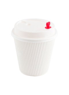 Restaurantware Restaurantware-Coffee Cup Lids Only For 8, 12, 16 and 20 oz Cups 500 Pack Of Disposable White Hot Cup Lids Leakproof Plastic Drink Covers Elevated Spout Air Flow Vent For Latte Espresso Beverages  - Image 5