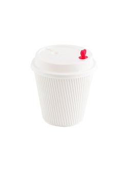 Restaurantware Restaurantware-Coffee Cup Lids Only For 8, 12, 16 and 20 oz Cups 500 Pack Of Disposable White Hot Cup Lids Leakproof Plastic Drink Covers Elevated Spout Air Flow Vent For Latte Espresso Beverages  - Image 2