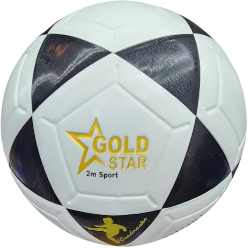 Gold Star Soccer Ball, Professional Training Football, Set of 3 Colours - Blue, Red, Black