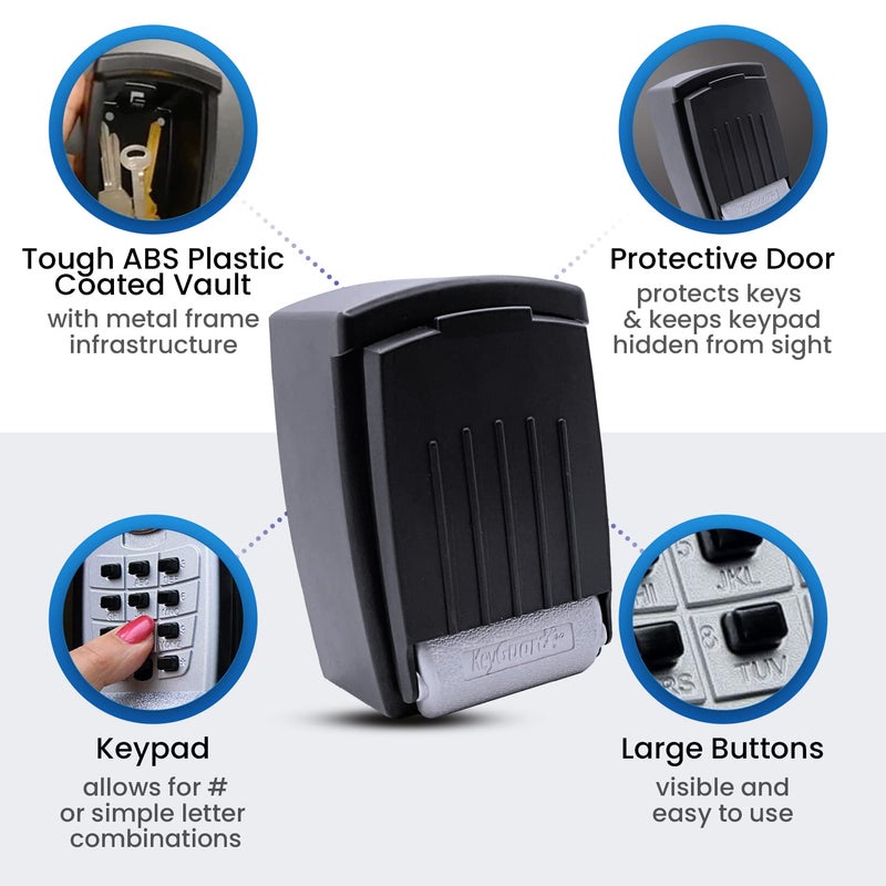 KeyGuard SL-590 Punch Button Lock Box - Secure Wall Mount Key Storage for Homes, Offices, and Rentals - Image 3