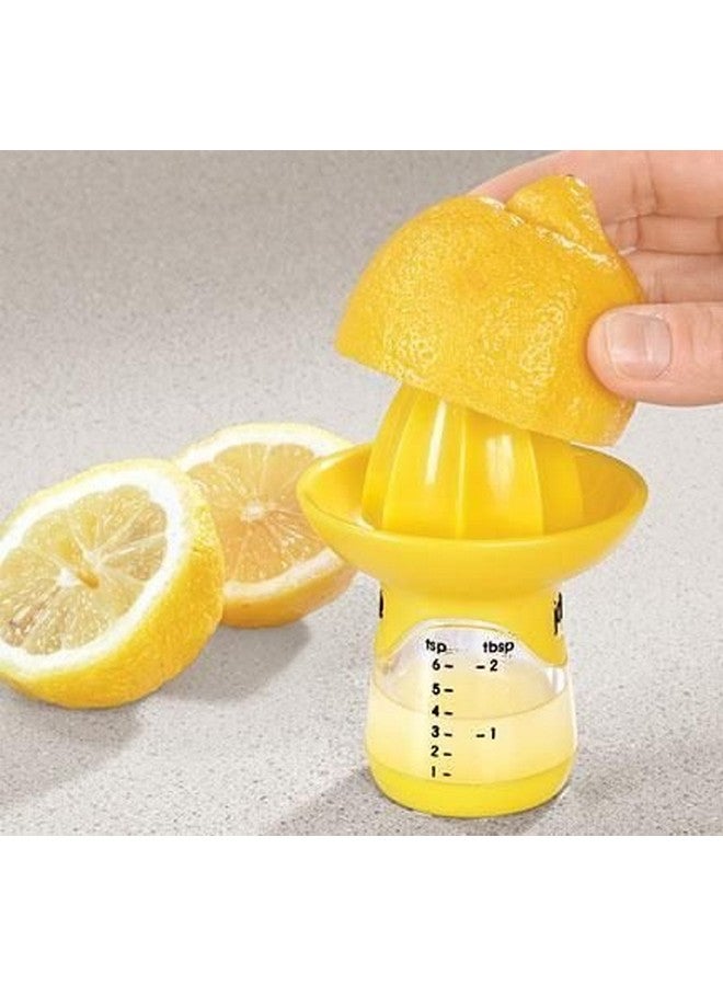 Joie Lemon and Lime Small Hand Juicer and Reamer, Built-In Measuring Cup, 1oz/30ml, Easy to Strain, Stores Leftover Juice, BPA-Free, Dishwasher Safe - Image 3
