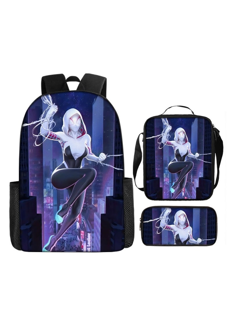 Spider-Man Spider-Man Student Backpack Three-Piece Set 29*16*42cm 