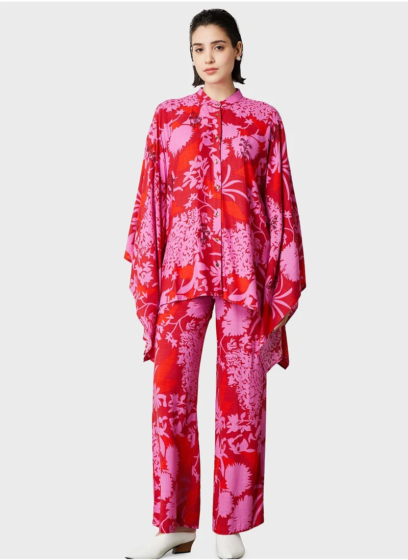 Femi9 Floral Print High Waist Pants