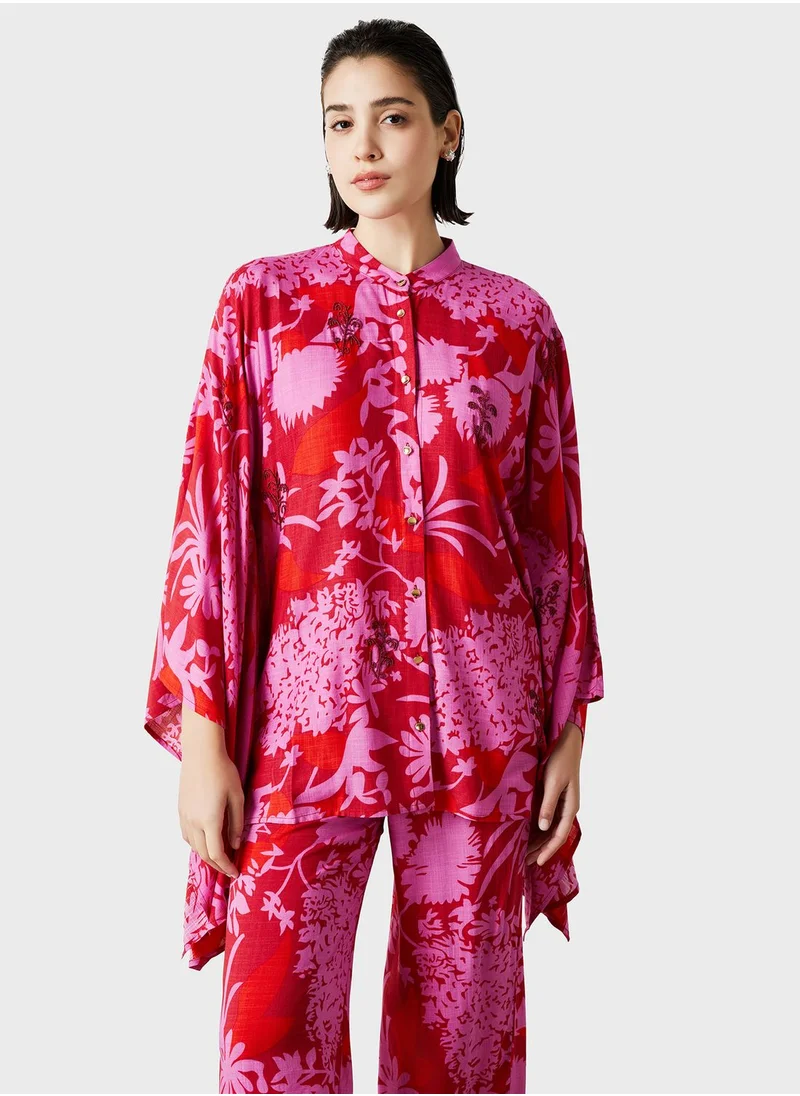 Femi9 Floral Print High Waist Pants
