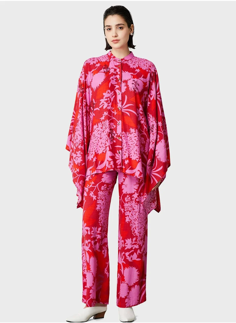Femi9 Floral Print High Waist Pants