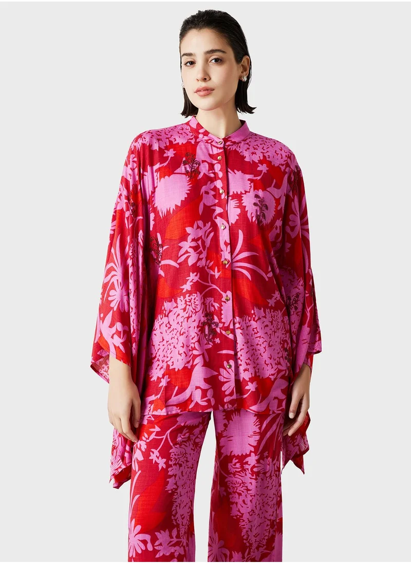 Femi9 Floral Print High Waist Pants