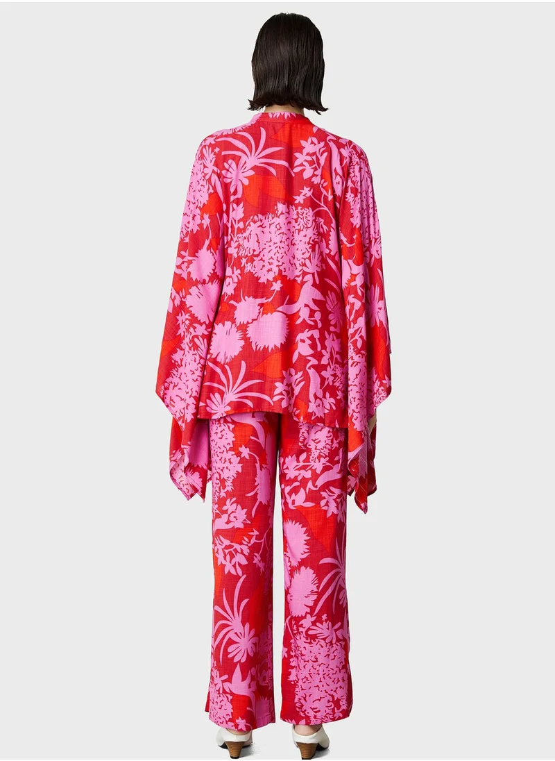 Femi9 Floral Print High Waist Pants