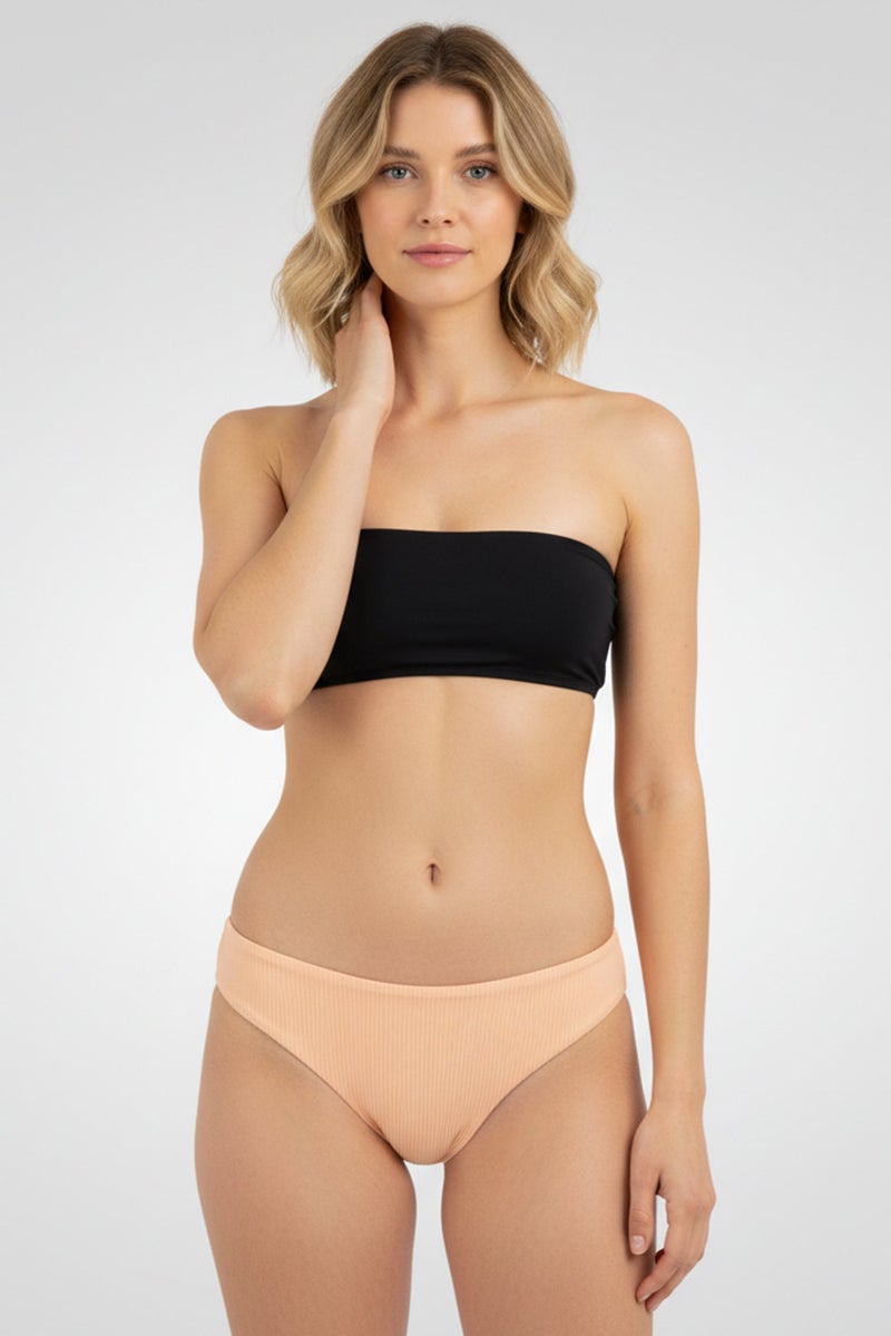 Roxy Women Corduroy Pull On Bikini Bottom, Orange - Image 1