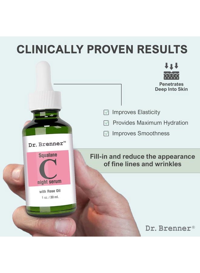 Dr Brenner Vitamin C Serum (Tetrahexyldecyl Ascorbate) Night Oil Treatment With Squalane and Pure Rose Oil for Firmer, Glowing Skin, Natural Moisturizing Skin Oil by Dr. Brenner 1 oz. - Image 4