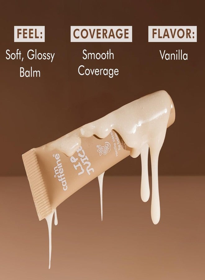 mCaffeine Lip Juice Vanilla Cocoa Lip Balm | 24 hrs Moisturization | Sweet Vanilla Flavor | With Peptides, Cocoa Butter & Vitamin E | Heals Dry & Chapped Lips | Lip Balm For Men & Women - 10g - Image 5