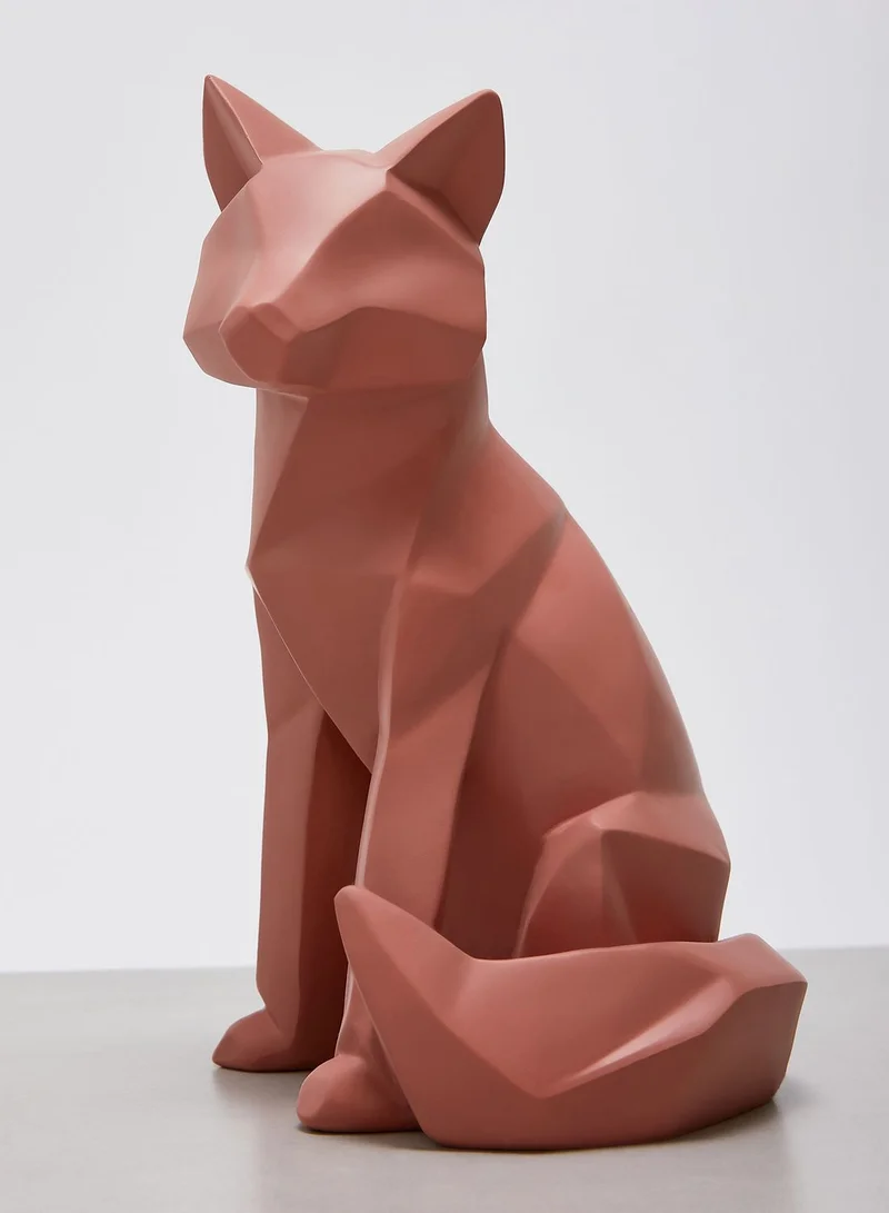 present time Large Fox Origami Statue