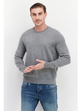 Men Crew Neck Long Sleeve Ribbed Sweatshirt, Grey - pzsku/Z14577ECF8C84099A8F4BZ/45/_/1726108844/9fb9abda-34e7-47cb-bffb-95a4008f3004