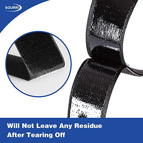 SOURRI 2 Inch x 26 Feet Hook and Loop Tape Sticky Back Fastener Roll, Nylon Self Adhesive Heavy Duty Strips Fastener for Home Office School Car and Crafting Organization - Image 5