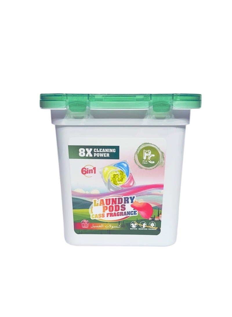 Pink Clean 6-in-1 laundry cleaning capsules with Jas scent (10 capsules)   Deep cleaning that removes the toughest stains with ease - Image 1