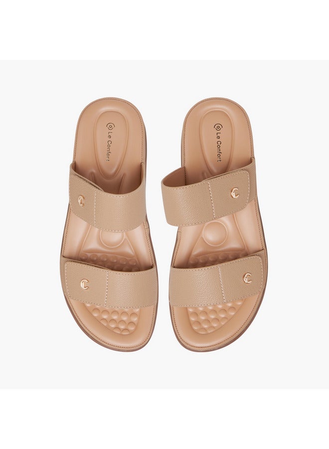 Le Confort Women Textured Slip-On Comfort Sandals - Image 2