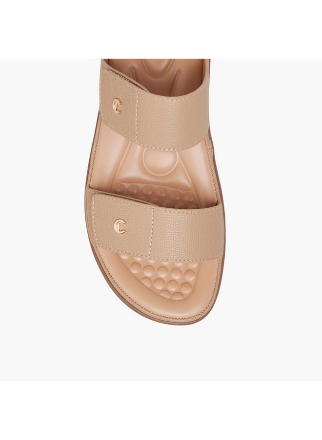 Le Confort Women Textured Slip-On Comfort Sandals - Image 3