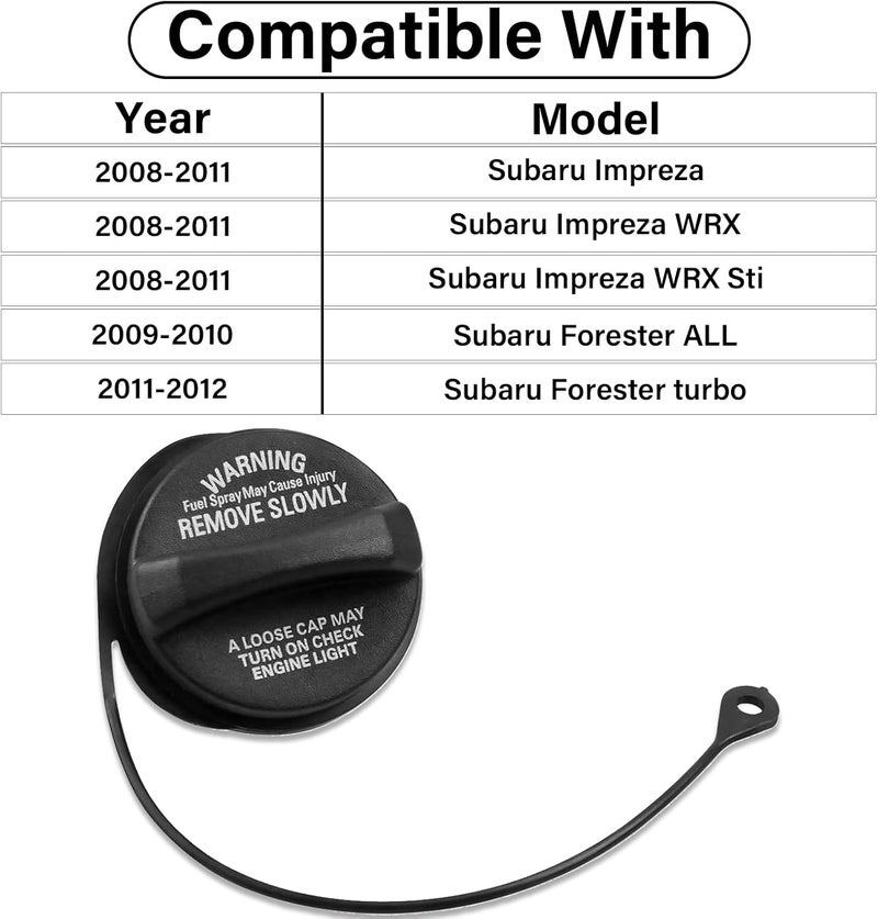 TESHITVLOG Fuel Cap, Gas Cap Replacement 42031AG000 Fits for 2009-2013 Subaru Forester, 2008 2019 2011 2012 Impreza WRX STI Automotive Replacement Fuel Tank Caps 42031FE060 Fuel Filler Cap Modern versatile shape - Image 2